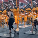 Momentos de tensión: casi se le cae el brasier frente a todos en el gimnasio Mujer vive momento de pánico en el gimnasio