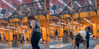 Mujer vive momento de pánico en el gimnasio
