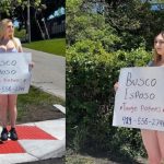¿Necesita amor? Joven sale a las calles en busca de su «romeo» Joven sale a las calles de EE.UU. a buscar esposo