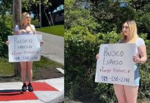 ¿Necesita amor? Joven sale a las calles en busca de su «romeo» Joven sale a las calles de EE.UU. a buscar esposo