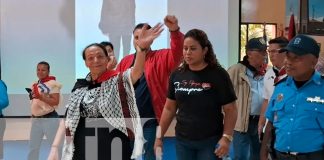 Foto: Leila Khaled heroína palestina, es recibida con honores en Diriamba, Carazo/TN8