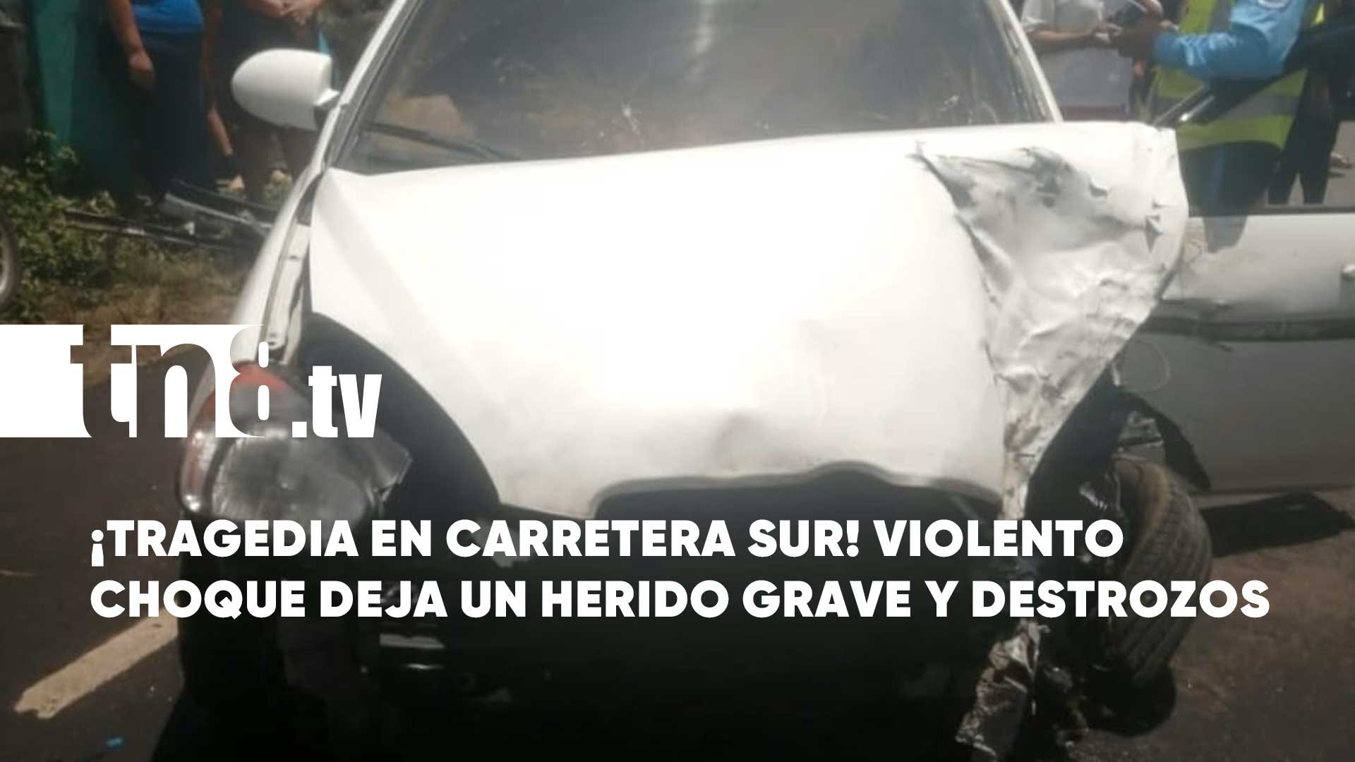 Violento choque deja un herido y grave destrozos en carretera sur | TN8.ni