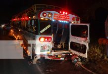 Bus de transporte colectivo sufre grave accidente en Boaco con 80 pasajeros a bordo Foto: Bus de transporte colectivo sufre grave accidente en Boaco con 80 pasajeros a bordo/TN8