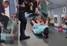 Foto: Policía pisotea a una persona en un aeropuerto de Reino Unido /Cortesía