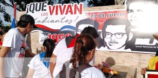 Foto: Rinden homenaje a estudiantes asesinados por la dictadura somocista en Managua/ TN8