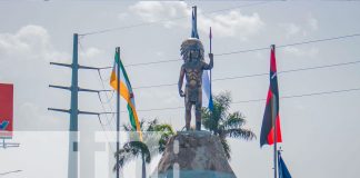 Foto: Chinandega, familias hicieron presencia en la inauguración del monumento "Rotonda Cacique el Agateyte"/TN8