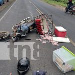 Taxi impacta a vendedor de frescos en la carretera Granada-Nandaime Foto: Atropellan a un vendedor de frescos en Granada / TN8