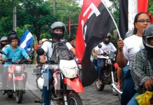 Militantes de Ciudad Sandino celebran con alegría el 45/19