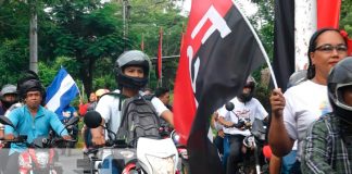 Militantes de Ciudad Sandino celebran con alegría el 45/19