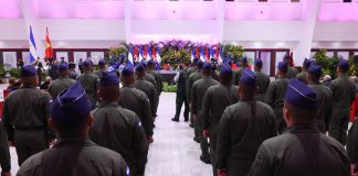 Foto: Presidente Daniel Ortega, en acto del 45 aniversario de la Fuerza Aérea / Cortesía