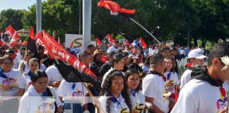Foto: Homenaje a Julio Buitrago por parte de la Juventud Sandinista / TN8