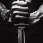 Foto: Hombre con cuchillo (imagen IA)