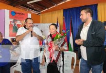 Leila Khaled: «No permitan que los Yankees e Israelitas vuelvan a Nicaragua» Foto: Recorrido de la guerrillera palestina, Leila Khaled, por Nicaragua / TN8