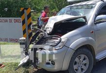 ¡Cuatro lesionados! Aparatoso accidente de tránsito en Potosí, Rivas Foto: Aparatoso accidente de tránsito en Potosí, Rivas / TN8