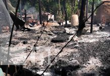 Foto: Incendio en una vivienda de una comunidad en San Juan del Sur / TN8
