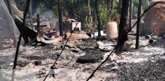 Foto: Incendio en una vivienda de una comunidad en San Juan del Sur / TN8