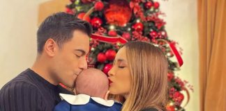Foto: Carlos Rivera y Cynthia Rodríguez festejan /cortesía