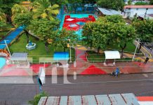 Familias de Tisma celebran mejoras en el Parque Central