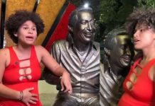 Chavala de 21 años, asegura que la embarazó la estatua de un famoso Foto: Mujer asegura que la embarazó la estatua de un famoso /Cortesía