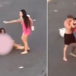 Cobarde «chavalo» agredió a su novia en plena calle Foto: Agredió a su novia /cortesía