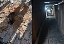 Encuentran túnel de 220 metros que usarían para robar un banco (VIDEO) Foto: Encuentran túnel de unos 220 metros de largo/Cortesía