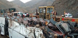 Foto: Terrible accidente de autobús en Irán /Cortesía
