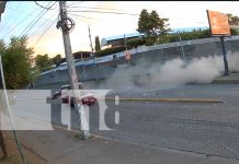 Foto: ¡El taxi volador! Conductor acelera vehículo y pone en riesgo su propia vida en Managua/ TN8