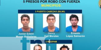 Foto: Policía Nacional detiene a 12 sospechosos por delitos graves en Bilwi y Nueva Segovia/TN8