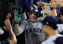 Judge se convirtió en el jugador que llega más rápido a 300 HR aaron, judge, yankees, nueva, york,