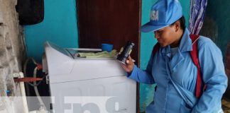 Foto: Barrio Grenada, en Managua, participan en jornada de abatización / TN8