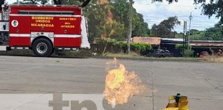 Foto: Capacitación con bomberos y ejercicio sobre fugas de gas / TN8