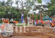 Hermosa y colorida: San Marcos contará con moderna glorieta Foto: Construcción de hermosa glorieta en San Marcos, Carazo / TN8