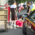 De camino al hospital y termina accidentada en San Judas, Managua Foto: Accidente de tránsito en el barrio San Judas, Managua / TN8