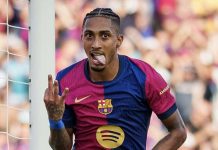 Raphinha comanda el primer «festival» de la era Flick barcelona, raphinha, gol, valladolid, laliga