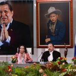 Presidente de Nicaragua, Daniel Ortega: «Nicolás es el presidente legítimo, continuador de la batalla de Chávez» Foto: Presidente de Nicaragua, Daniel Ortega, y Vicepresidenta Rosario Murillo, en cumbre extraordinaria del ALBA-TCP