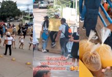 Sin pena alguna, pareja vendió jugos en los desfiles para costear su boda Foto: Pareja vende jugos en desfiles para financiar su boda /Cortesía