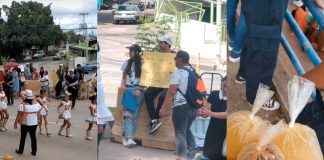 Foto: Pareja vende jugos en desfiles para financiar su boda /Cortesía