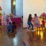 Niño casi arruina baby shower al empujar una pared decorativa (VIDEO) Foto: baby shower estuvo a punto de terminar en caos/Cortesía