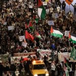 Protestas en Filadelfia exigen fin al genocidio israelí en pleno debate presidencial Foto: Protestas en Filadelfia EE.UU. /cortesía