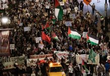 Protestas en Filadelfia exigen fin al genocidio israelí en pleno debate presidencial Foto: Protestas en Filadelfia EE.UU. /cortesía