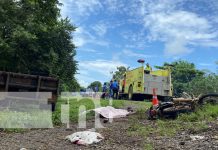 En Chinandega camionero atropella a motociclista a pocos metros de su casa Foto: En Chinandega, hombre pierde la vida de manera inmediata/TN8