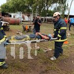 Bomberos de Nicaragua realizan Ejercicio demostrativo de accidentes Foto: Bomberos de Nicaragua realizan Ejercicio demostrativo de accidentes/ TN8
