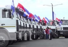 Alcaldía de Managua recibe 15 camiones de carga pesada gracias a Bielorrusia Foto: Nuevos camiones para la Alcaldía de Managua por parte de Bielorrusia / TN8