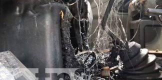 Foto: Camión que iba de Granada a Carazo agarra fuego / TN8