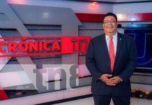Valdrack Jaentschke, canciller de Nicaragua: «La política exterior es un tema de defensa de la soberanía» Foto: Valdrack Jaentschke, canciller de Nicaragua, en Estudio TN8