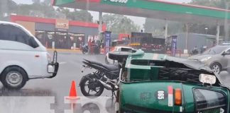 Foto: Accidente de tránsito con mototaxi en Diriamba, Carazo / TN8