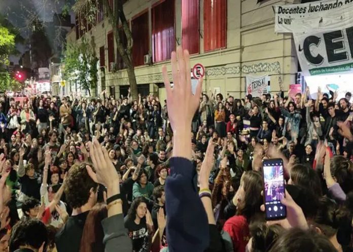 Foto: Protesta universitaria en Argentina /cortesía