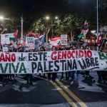 Uruguay marcha en apoyo a Palestina tras un año de genocidio Foto: Uruguay marcha por Palestina /cortesía