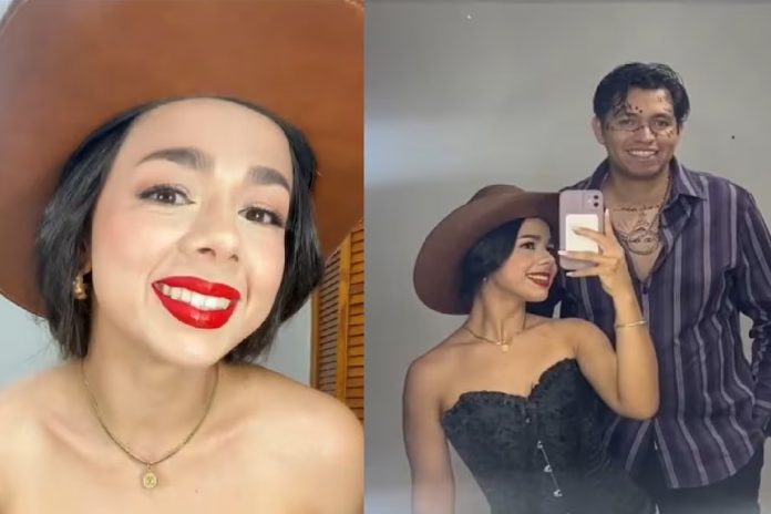 Foto: Pareja se viraliza al disfrazarse de Ángela y Christian Nodal /Cortesía Foto: Pareja se viraliza al disfrazarse de Ángela y Christian Nodal /Cortesía