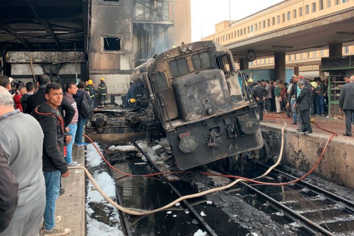 Foto: accidente ferroviario ocurrido en la provincia de Minya, en el centro de Egipto/Cortesía Foto: accidente ferroviario ocurrido en la provincia de Minya, en el centro de Egipto/Cortesía